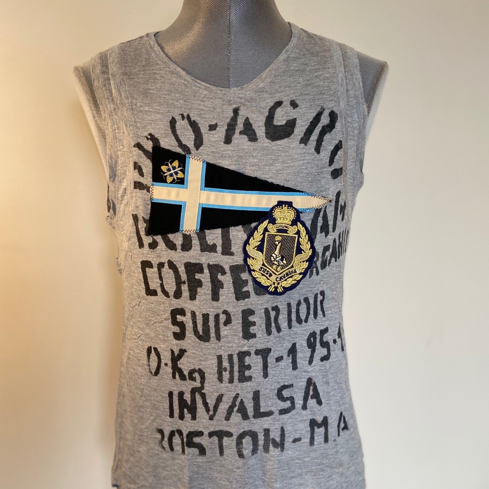 Roberto Cavalli Longline Nautical Muscle Tee